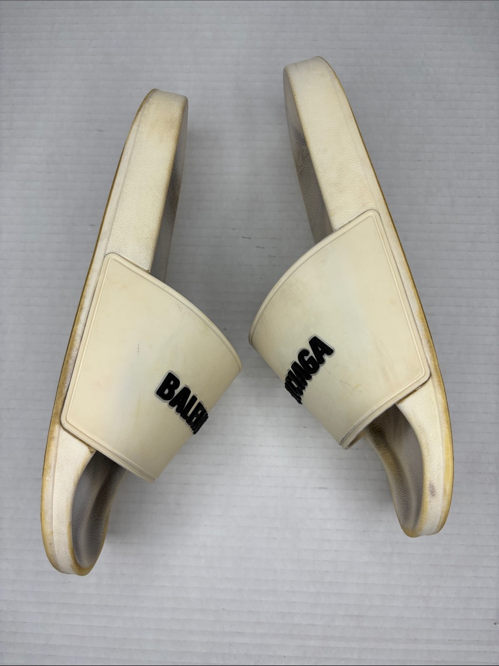 Balenciaga pool slides *stained* men’s size 10. - Picture 2 of 7